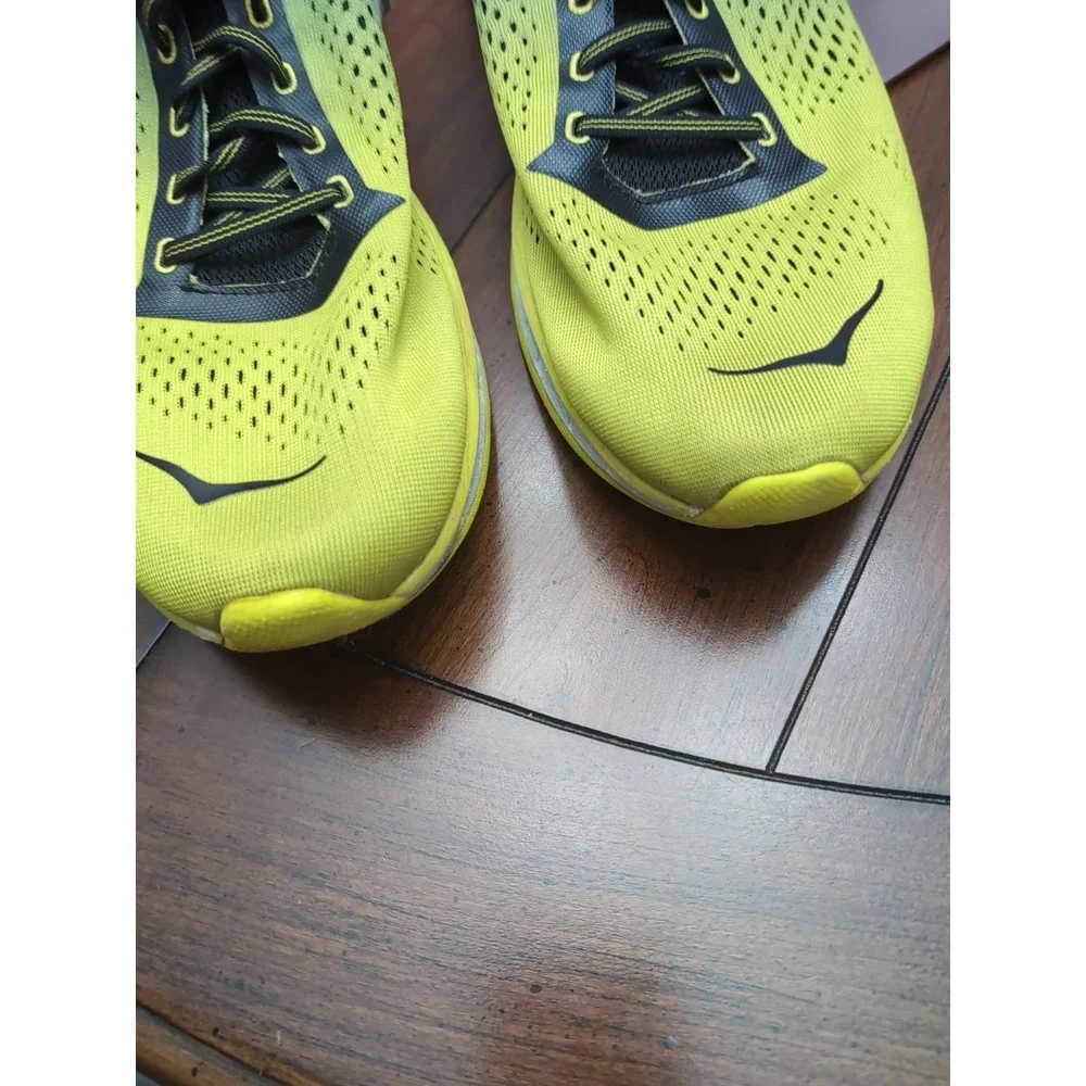 Hoka One One Cavu Mens‎ Sneakers Yellow Size 11 Navy Running Athletic